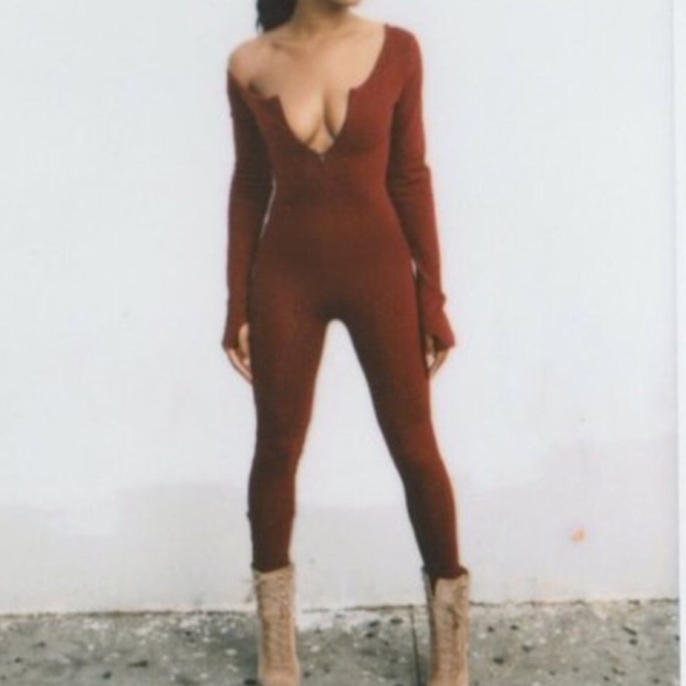 Matte Brand Forward “CANYON” Jumpsuit in burgundy